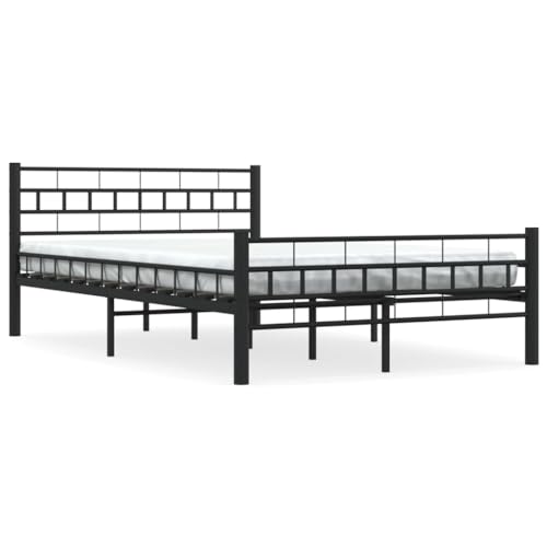 Annlera Bettgestell Schwarz Stahl 140×200 cm Bettgestell Bed Frame Bettrahmen Metallbett von Annlera