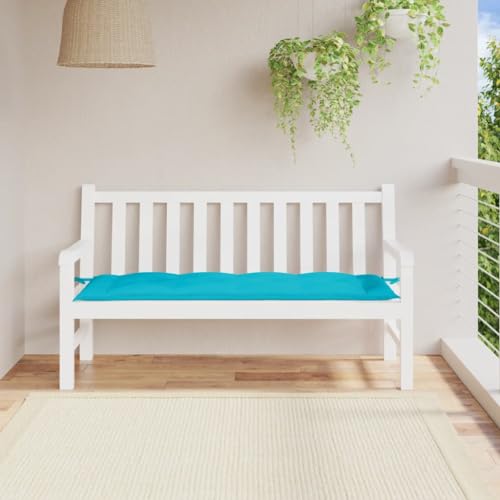 Annlera Gartenbank-Auflage Türkis 150x50x7 cm Oxford-Gewebe Bench Cushion Sitzauflage Bank Gartenbank Auflage Bankauflage Outdoor Gartenmöbel Auflagen Sitzbank Kissen Gartenauflagen von Annlera