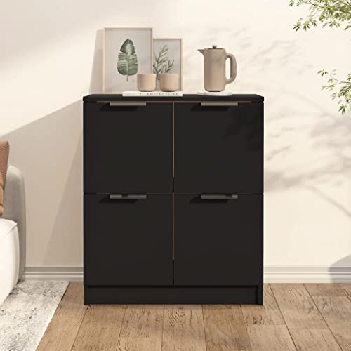 Annlera Kommode 60x30x70 cm Komoda Do Salonu Kommoden Sideboards Lur Schlafzimmer Side Board Büromöbel Sideboard Dresser Highboard Küchenkommoden Schwarz von Annlera