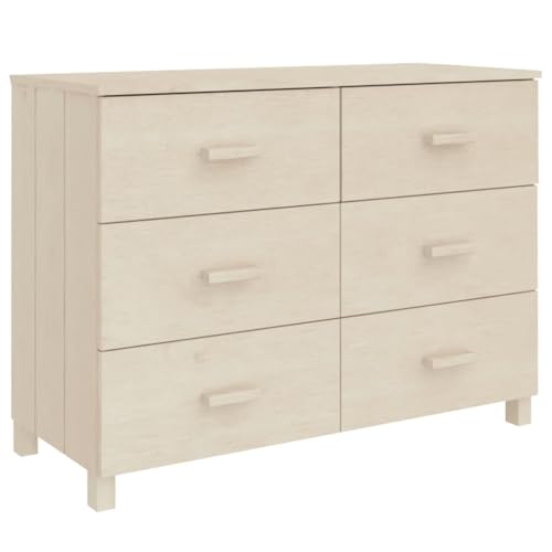 Annlera Sideboard Lagerschrank Beistellschrank Telefontisch Praktischer Konsolentisch Moderne Schrank Möbelstück für Wohnzimmer Schubladenschrank Minimalistischen Stil Honigbraun 113x40x80 cm von Annlera