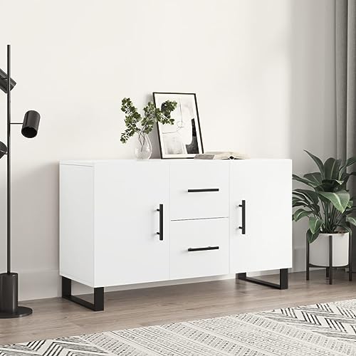 Annlera Sideboard Stilvollen Schrank Aufbewahrungsschrank Moderne Buffetschrank Beistellschrank für Wohnzimmer Schlafzimmer oder Flur Minimalistischen Design Weiß 100x36x60 cm von Annlera