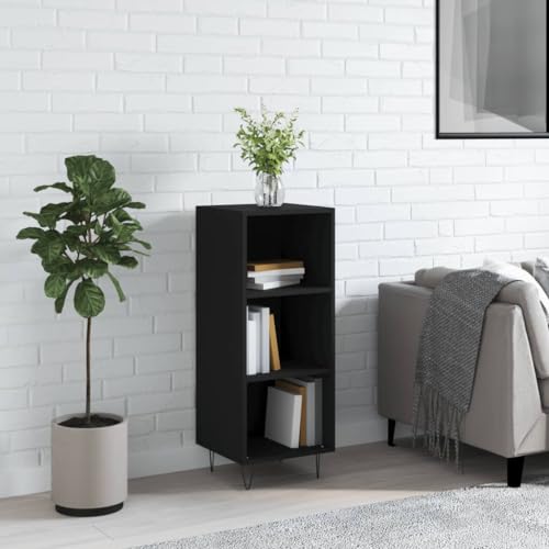 Annlera Sideboards 34,5x32,5x90cm Schwarz Holzwerkstoff,Metall Hängeschuhschrank Aufbewahrungsschrank Bücherschrank Klassisches Sideboard Wohnzimmerschrank Schlafzimmer Möbel von Annlera