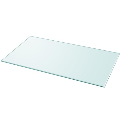 Annlera Tischplatte aus Gehärtetem Glas Rechteckige Desktop Glasplatte Schutzplatte Ersatztischplatte für Esstische Couchtische oder Gartentische Leicht zu Reinigen Transparent 120x65x0,8 cm von Annlera
