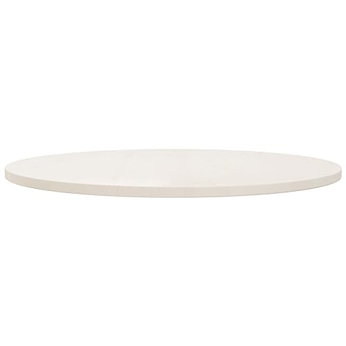 Annlera Tischplatte aus Holz Runder Desktop Dekorplatte Schutzplatte Ersatztischplatte für Esstische Couchtische oder Gartentische Modernes Design Leicht zu Reinigen Weiß 90x2,5 cm von Annlera