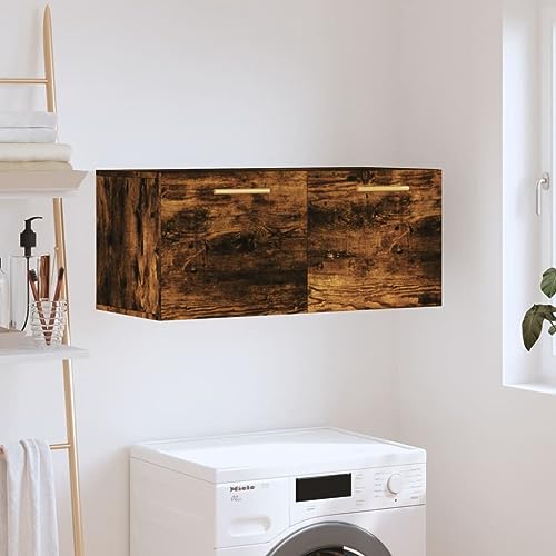 Annlera Wandschrank Räuchereiche 80x36,5x35 cm Holzwerkstoff Badezimmerschränke Hängeschrank Küche Hängeschrank Bad Lagerschrank für Schlafzimmer Wohnzimmer Oder Bad Praktisch und Langlebig von Annlera