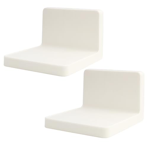 2 stück Badezimmer ablage ohne Bohren Wandregal Klein regalboden weiß, Regal Wand Mini 10cm Breit, Selbstklebendes Acryl Verdicktes Hängeregal, Vielseitig Einsetzbares Kleberegal für Heim und Büro von Annlpoy
