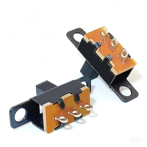 50 Stück Mini Kippschalter Schiebeschalter, Micro Switch 0.5A 50V DC, 3-Pin 2-Positionen, Mikroschalter 2-polig, Panel Schiebeschalter, Mini Schalter SS-12F15 für Elektronikprojekte von Annlpoy