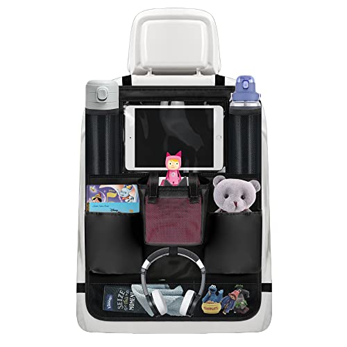 Annmore Auto Organizer für Toniebox Starterset, Kinder Rücksitzschoner mit Halter für 10 Zoll Tablet, Sitzschutz Rückseite, Schwarz, 1 Stück von Annmore
