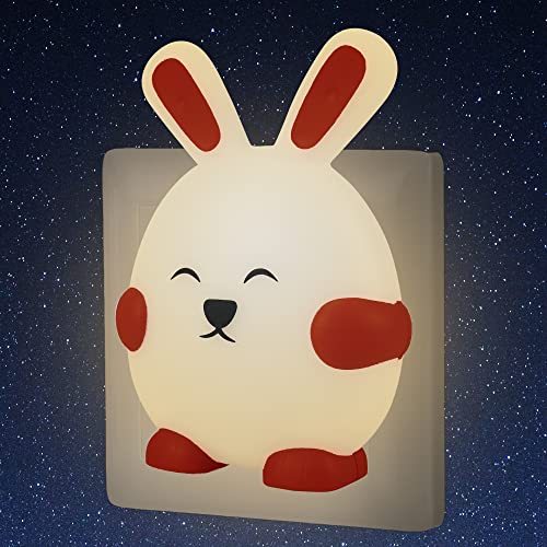 Annmore Kinder Nachtlicht Steckdose LED Steckdosenlampe Hase mit Dämmerungssensor, Baby Einchlafhilfe Stilllicht Mutterschaft Geschenk 1 Jahr Mädchen von Annmore