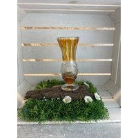 Vintage Bleikristallvase, Geschliffen, Wunderschön Mit Rosenmotiv Orangefarbenem Glas Vintage Bleikristallvase, Geschliffen, Wunderschön Mit Rosenmotiv Orangefarbenem Glas von AnnodazumalShop