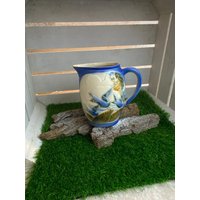 Vintage Keramikkrug/Karaffe Saint Clement France, Handgetöpfert, Dekor Wildenten, Ca. Aus Den 40Er Jahren von AnnodazumalShop