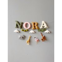 Filz-Girlande Mit Dschungel-Motiv Safari-Dekoration, Tiergirlande Filz-Girlande Mit Dschungel-Motiv Safari-Dekoration, Tiergirlande von AnnyBabyDecor