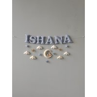 Filz Namensschild Für Mädchen Und Jungen Hase, Kinderzimmer Dekoration von AnnyBabyDecor