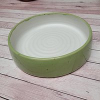 Fressnapf, Antischlingnapf Für Hunde Und Katzen. Handgetöpferte Keramik Im Hochbrand Gebrannt. 20, 5 X 5cm 950 Ml Farbe Grün/Weiß Fressnapf, Antischlingnapf Für Hunde Und Katzen. Handgetöpferte Keramik Im Hochbrand Gebrannt. 20, 5 X 5cm 950 Ml Farbe Grün/Weiß von Annyhase