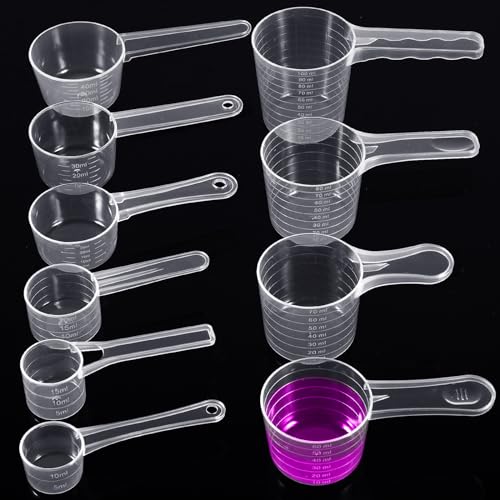 Annyswit 10 Stück Transparent Messlöffel Set mit Skala 10/15/20/25/30/40/60/70/80/100ml Waschmittel Dosierhilfe Kunststoff Dosierlöffel Scoop Löffel für Kochen Backen Waschpulver Creatin Proteinpulver Annyswit 10 Stück Transparent Messlöffel Set mit Skala 10/15/20/25/30/40/60/70/80/100ml Waschmittel Dosierhilfe Kunststoff Dosierlöffel Scoop Löffel für Kochen Backen Waschpulver Creatin Proteinpulver von Annyswit