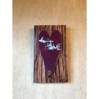 Herz Haushaken. Einzelhaken. Magenta. Blau. Zuhause. Mantel. Handtuch. Schlüssel. Eingang. Badezimmer. Geschenk. Ihn. Her. Dekor von AnnzMetalzDesignz