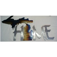 Michigan Home 30"Wand Dekor Haken. Mantel. Handtuch. Dekor. Geschenk. Ihre. Ihn. Kunst. Handgefertigt. Metall. Metall-Kunst von AnnzMetalzDesignz
