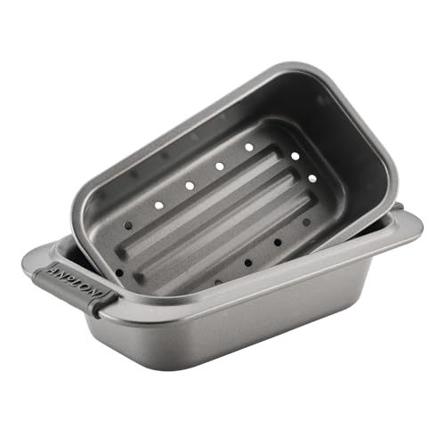 Anolon Advanced 54715 Backform-Set, antihaftbeschichtet, Grau, mit Silikongriffen von Anolon