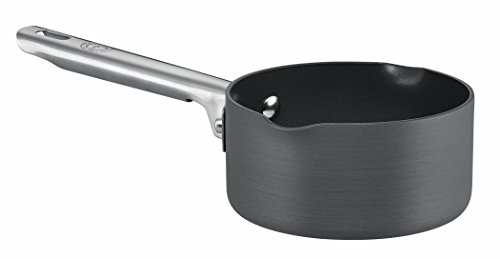 Anolon Professional Hard Anodised 14cm milkpan 0.9l-Black Milch Pfanne, Aluminium, Schwarz, 14 cm von Anolon