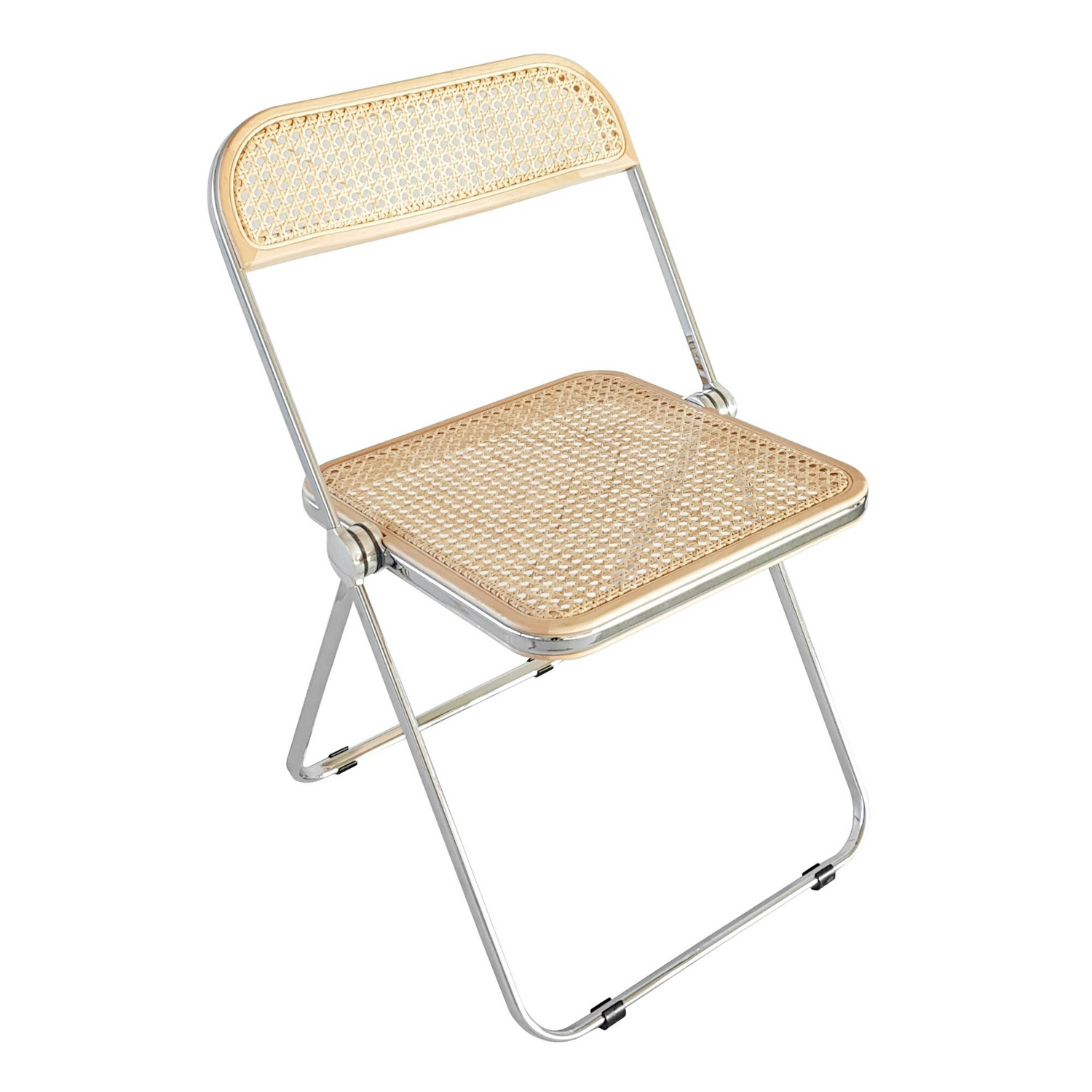 Plia Cane Klappstuhl Stuhl Faltstuhl Designstuhl Retro Vintage Sitzmöbel B-Ware von Anonima Castelli