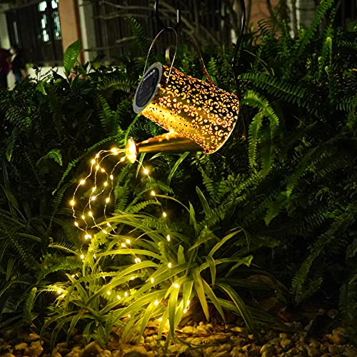 Anordsem Solar Gießkanne mit Lichterkette, Solar Lichterkette Aussen Gartendeko, Solarlampen für Außen Garten Wasserdichte Garten Deko Draußen, Blumenbeet, Landschaft, Gartendekoration von Anordsem