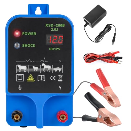 12V Weidezaungerät, Ladegerät für Elektrozaun, 2 Joule/10,5kV Elektrozaun für 2 bis 10KM, Plug-in-Elektrozaun-Stromversorgung für Geflügel, Vieh, Haustiere, Steuergerät zum Schutz von Gärten 12V Weidezaungerät, Ladegerät für Elektrozaun, 2 Joule/10,5kV Elektrozaun für 2 bis 10KM, Plug-in-Elektrozaun-Stromversorgung für Geflügel, Vieh, Haustiere, Steuergerät zum Schutz von Gärten von Anosuwa