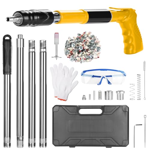 Nagelpistolen-Set mit 120 Stück Nägeln, 5-stufig einstellbare manuelle Stahlnagelpistole, Nagelpistole Nägel Druckluft Set, Manuelle Nail Gun Werkzeug, Hammer Gun, für Stahl & Beton, mit Schutzbrille Nagelpistolen-Set mit 120 Stück Nägeln, 5-stufig einstellbare manuelle Stahlnagelpistole, Nagelpistole Nägel Druckluft Set, Manuelle Nail Gun Werkzeug, Hammer Gun, für Stahl & Beton, mit Schutzbrille von Anosuwa