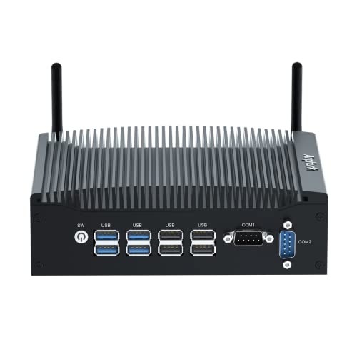 Anphurk Fanless Mini PC Windows 11 Pro, Core i5-8260U 32GB RAM 512GB SSD 1TB HDD, Mini Industrial PC Dual Display, Dual LAN, WIFI4, BT 4.0, 2 COM, SIM Slot, Mini Desktop PC Support Linux von Anphurk