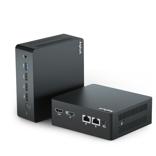 Anphurk Lüfterloser Mini PC Windows 11 Pro, Intel N100 (4C/4T, bis zu 3,40 GHz), 8 GB DDR5 RAM 512 GB SSD 1 TB HDD, unterstützt 4K Dual Display DP/HD, Mini Desktop PC für das Home Office Geschäft von Anphurk