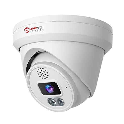Anpviz 6MP PoE IP Kamera Outdoor mit Personen/Autoerkennung, Überwachungskamera Aussen mit Flutlicht, 30m Farb & IR Nachtsicht, Bis zu 256GB Micro SD-Kartensteckplatz, 2-Wege-Audio, IP66 von Anpviz
