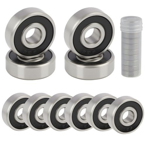 10 Stück Kugellager 626RS 6x19x6 mm, Vorgeschmiert, Doppelt Versiegelt, Mini Kugellager Aus Kohlenstoffstahl, Rillenkugellager Für Skateboard, Elektromotoren, Getriebe, Haushaltsgeräte von Anrbb