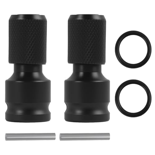 2 Stück Schlagschrauber Bit Adapter, Adapter 1/2 auf 1/4 Zoll, Bithalter Stecknuss Adapter aus Hochhärte Kohlenstoffstahl, Bithalter Stecknuss Adapter, Für Elektroschrauber und Ratsche von Anrbb