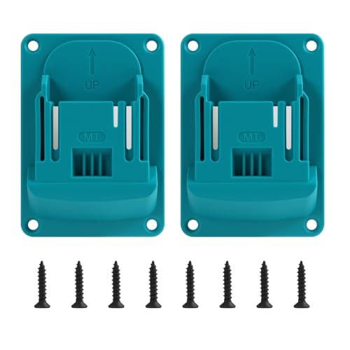 Anrbb 2 Stück Wandhalterung Werkzeughalter Kompatibel mit Makita 14.4V 18V Akkugeräten, Akku Halterung Set aus Kunststoff, Maschinenhalter für Werkstatt, Garage Wand Organizer, Aufbewahrung Blau Anrbb 2 Stück Wandhalterung Werkzeughalter Kompatibel mit Makita 14.4V 18V Akkugeräten, Akku Halterung Set aus Kunststoff, Maschinenhalter für Werkstatt, Garage Wand Organizer, Aufbewahrung Blau von Anrbb