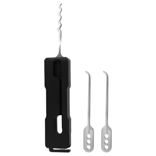 Lockpicking Set, Tragbares Lock Picking Tool Set, Faltbares Schloss Öffnungs Set aus Edelstahl, Lockpick Set für Anfänger und Profis, Hook Türöffnungswerkzeug Lockpicking Tool, Schwarz (1 Set) von Anrbb