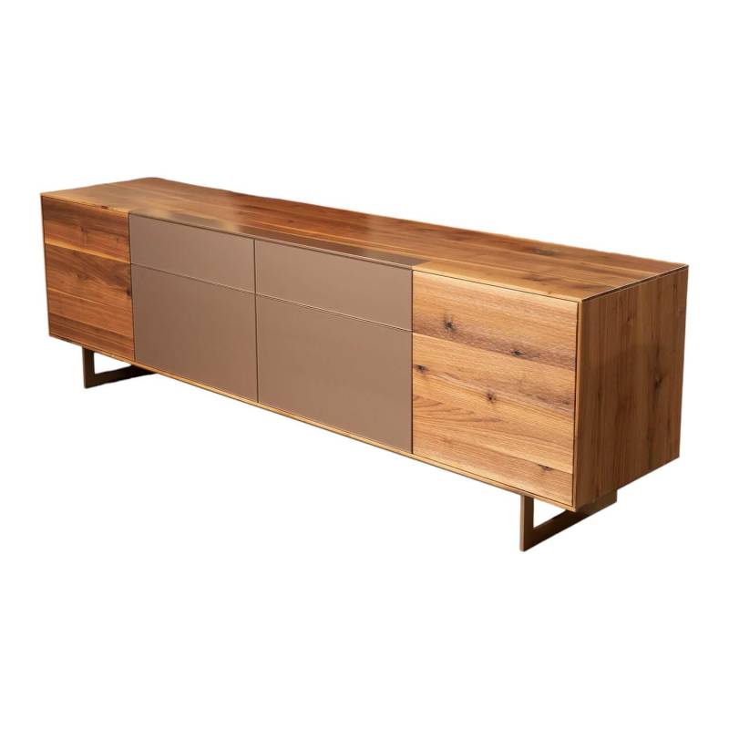 Sideboard Puro Syle 231 2 Astnuss Massiv Natur Geölt Farbglas Bronce Matt Sockel... von Anrei