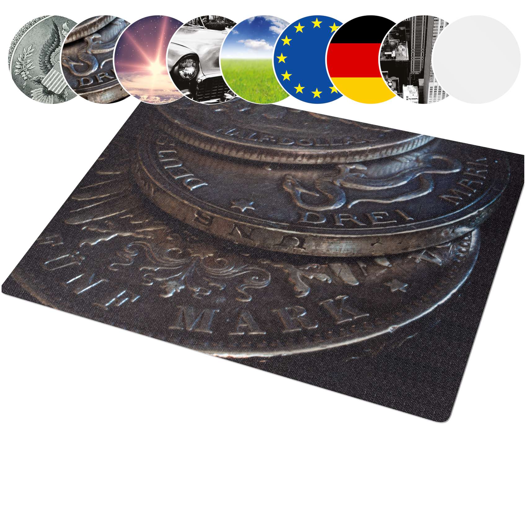 Bürostuhlunterlage Bodenschutzmatte Schreibtisch Stuhl Unterlage Digitaldruck 9 Designs Deutsche Mark 90x120cm Bürostuhlunterlage Bodenschutzmatte Schreibtisch Stuhl Unterlage Digitaldruck 9 Designs Deutsche Mark 90x120cm von Anro