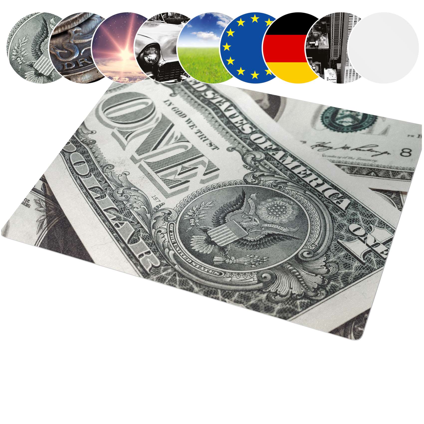 Bürostuhlunterlage Bodenschutzmatte Schreibtisch Stuhl Unterlage Digitaldruck 9 Designs Dollar 90x120cm Bürostuhlunterlage Bodenschutzmatte Schreibtisch Stuhl Unterlage Digitaldruck 9 Designs Dollar 90x120cm von Anro