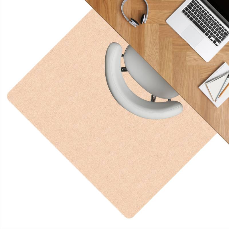 Bürostuhlunterlage Bodenschutzmatte Teppich Schreibtischstuhl Unterlage selbsthaftend NEMESIS Creme 090x120cm von Anro