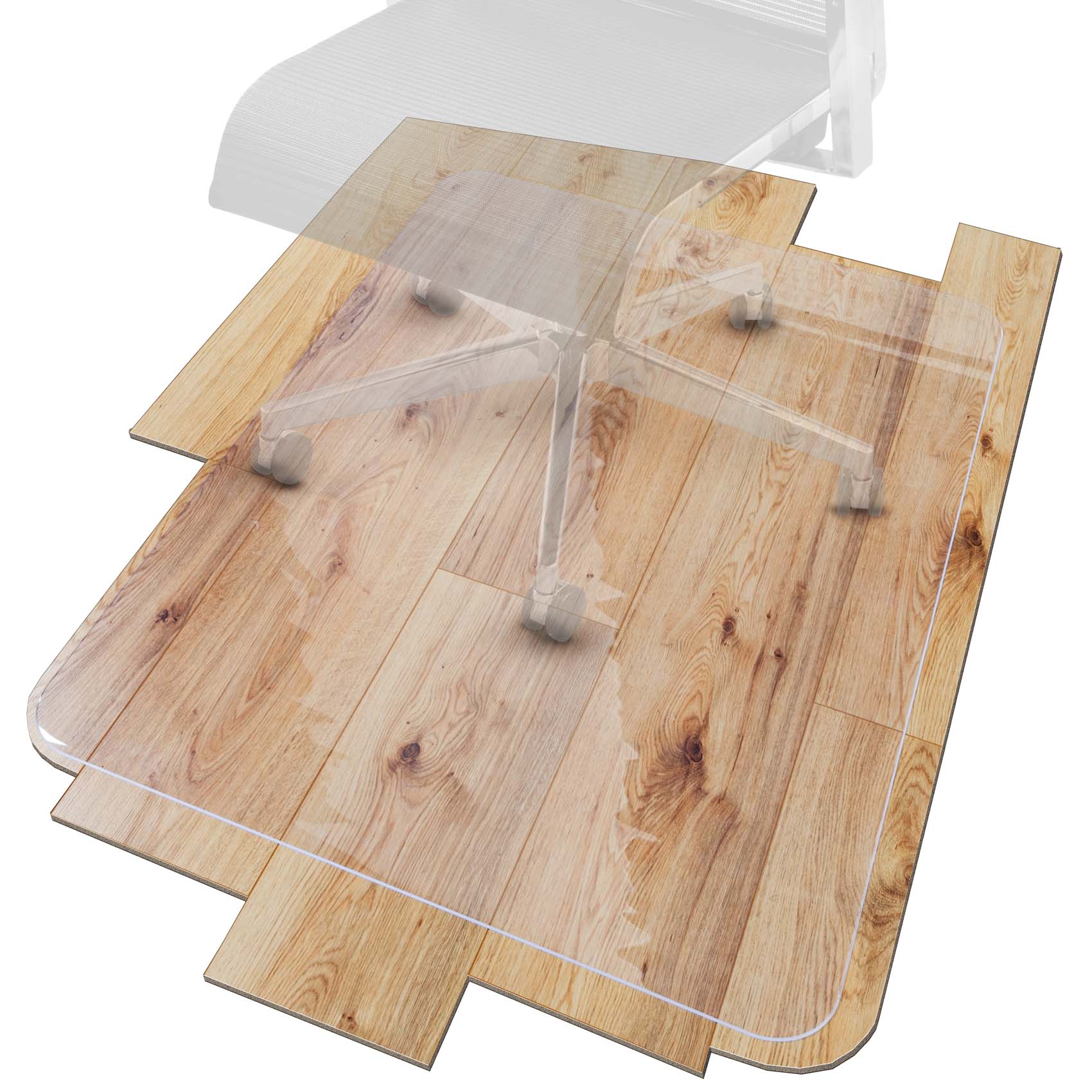 Bürostuhlunterlage transparent Bodenschutzmatte Bürostuhl Bodenschutz in vielen Größen und Formen Rechteck 89x89cm Bürostuhlunterlage transparent Bodenschutzmatte Bürostuhl Bodenschutz in vielen Größen und Formen Rechteck 89x89cm von Anro
