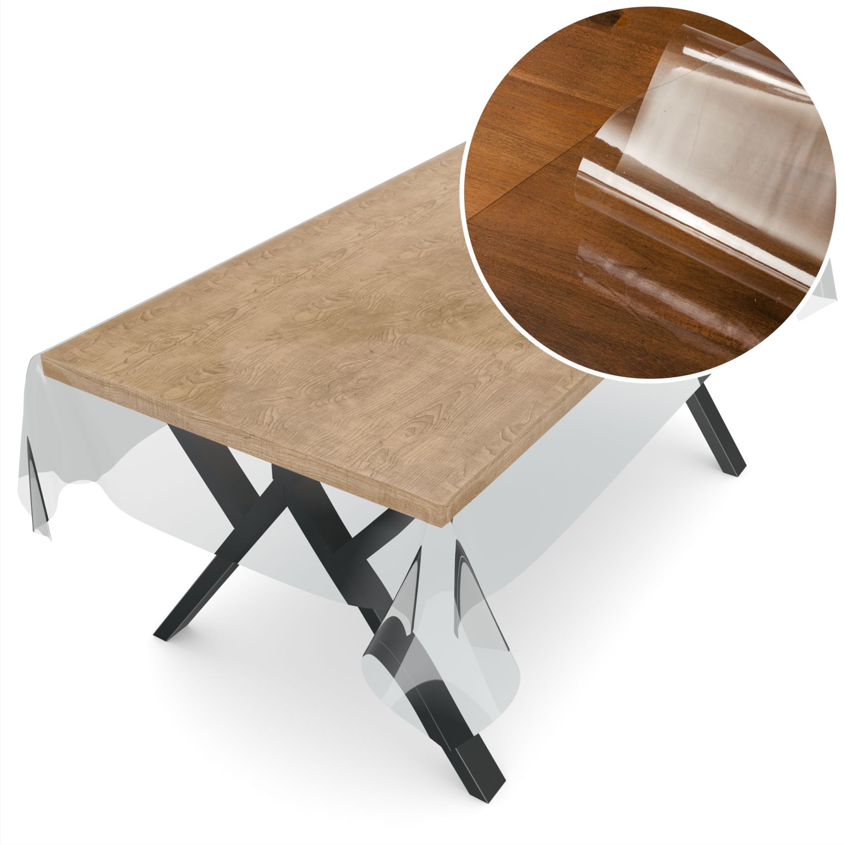 Durchsichtige Tischdecke transparent Tischfolie Klara Tischschutzfolie abwaschbar 0,5mm Stärke 100x140cm Ohne Einfassung Durchsichtige Tischdecke transparent Tischfolie Klara Tischschutzfolie abwaschbar 0,5mm Stärke 100x140cm Ohne Einfassung von Anro