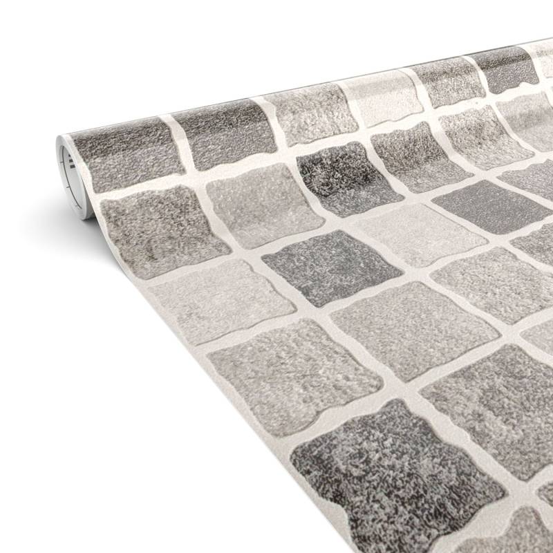 Klebefolie Möbelfolie Küche Folie selbstklebend DIY glänzend PVC-frei 0,45x3m Mosaik Grau von Anro