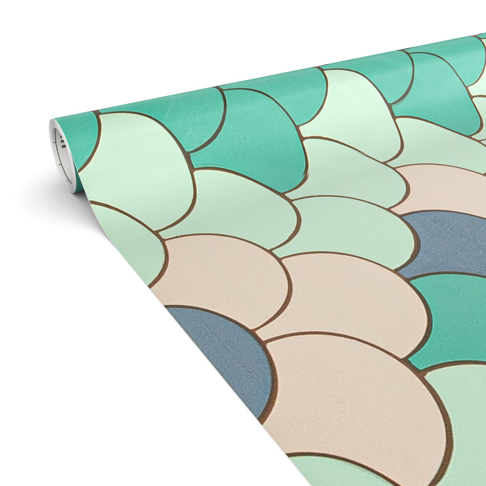 Klebefolie Möbelfolie selbstklebende Folie Dekofolie matt 0,45x2m PVC-frei Schuppen (Muster) Grün von Anro