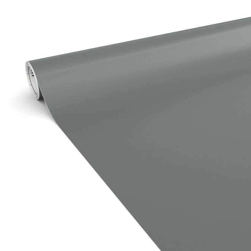 Klebefolie Möbelfolie selbstklebende Folie Dekofolie matt 0,45x2m PVC-frei Uni Grau Matt von Anro