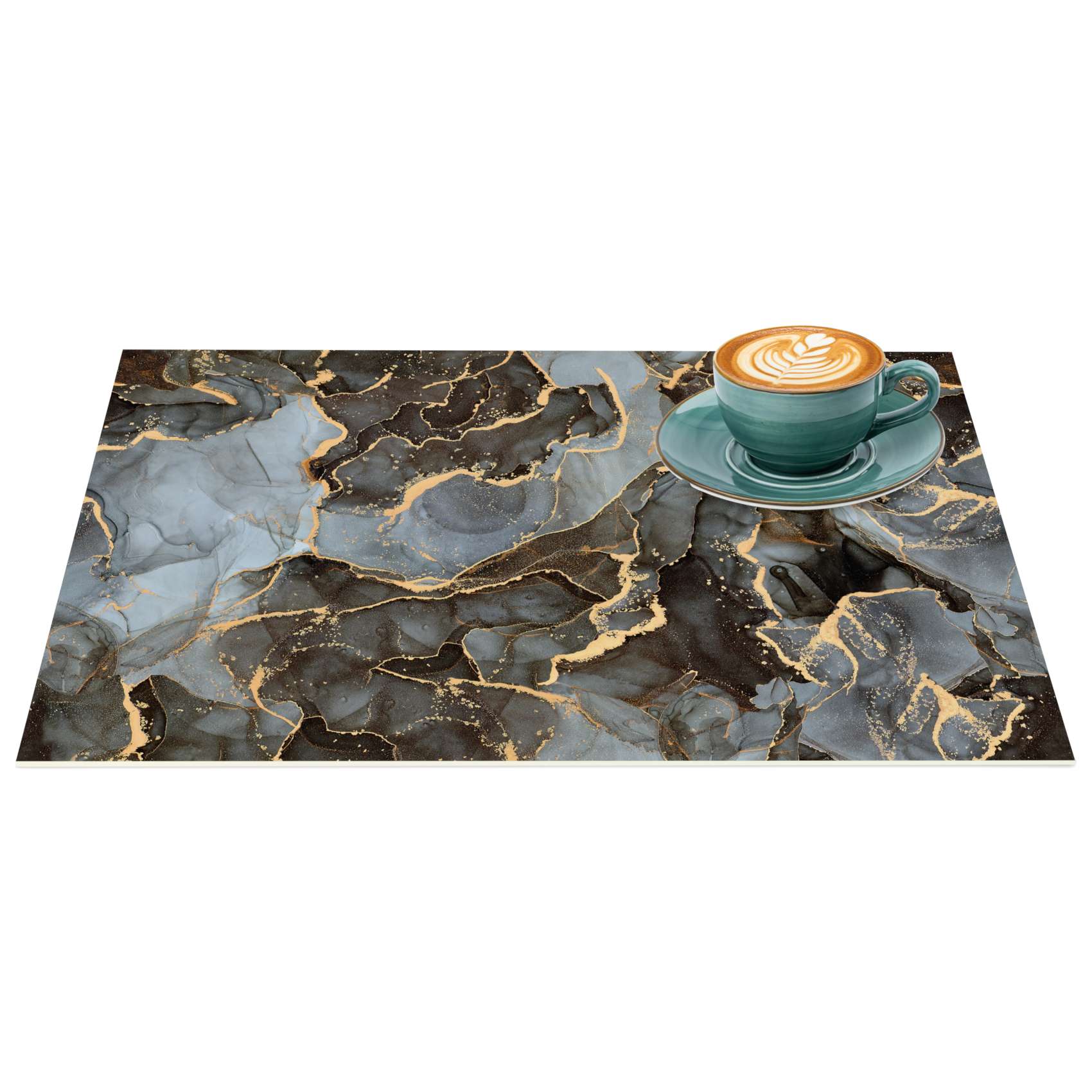 Platzsets Tischset Platzdeckchen abwaschbar Tischuntersetzer PVC hitzebeständig Marmor Dunkel 35x50cm Platzsets Tischset Platzdeckchen abwaschbar Tischuntersetzer PVC hitzebeständig Marmor Dunkel 35x50cm von Anro