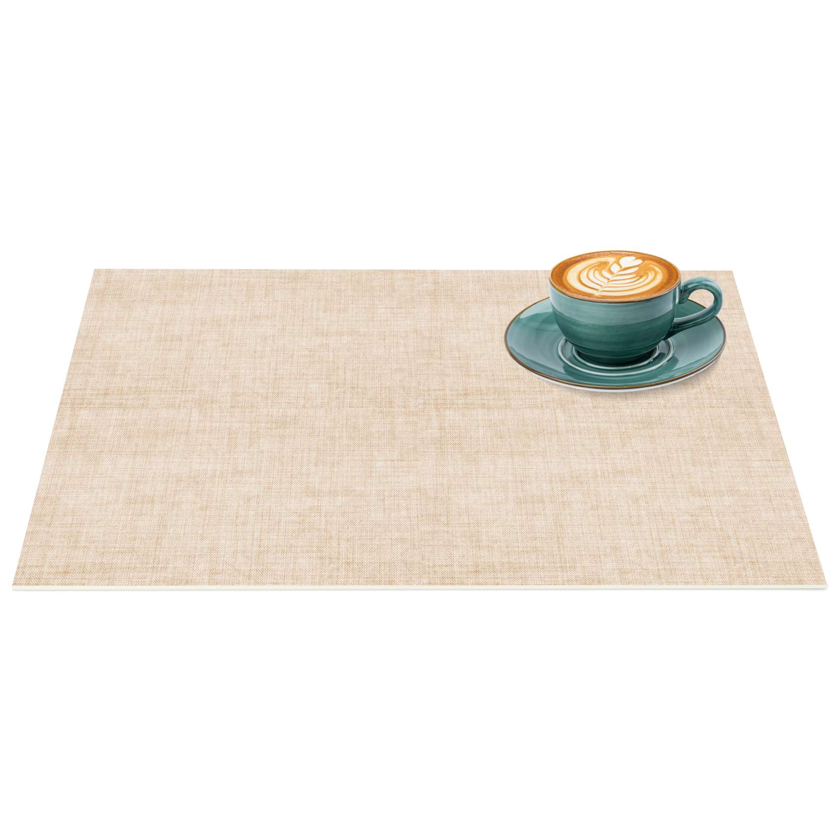 Platzsets Tischset Platzdeckchen abwaschbar Tischuntersetzer PVC hitzebeständig Uni Leinen Beige 35x50cm Platzsets Tischset Platzdeckchen abwaschbar Tischuntersetzer PVC hitzebeständig Uni Leinen Beige 35x50cm von Anro