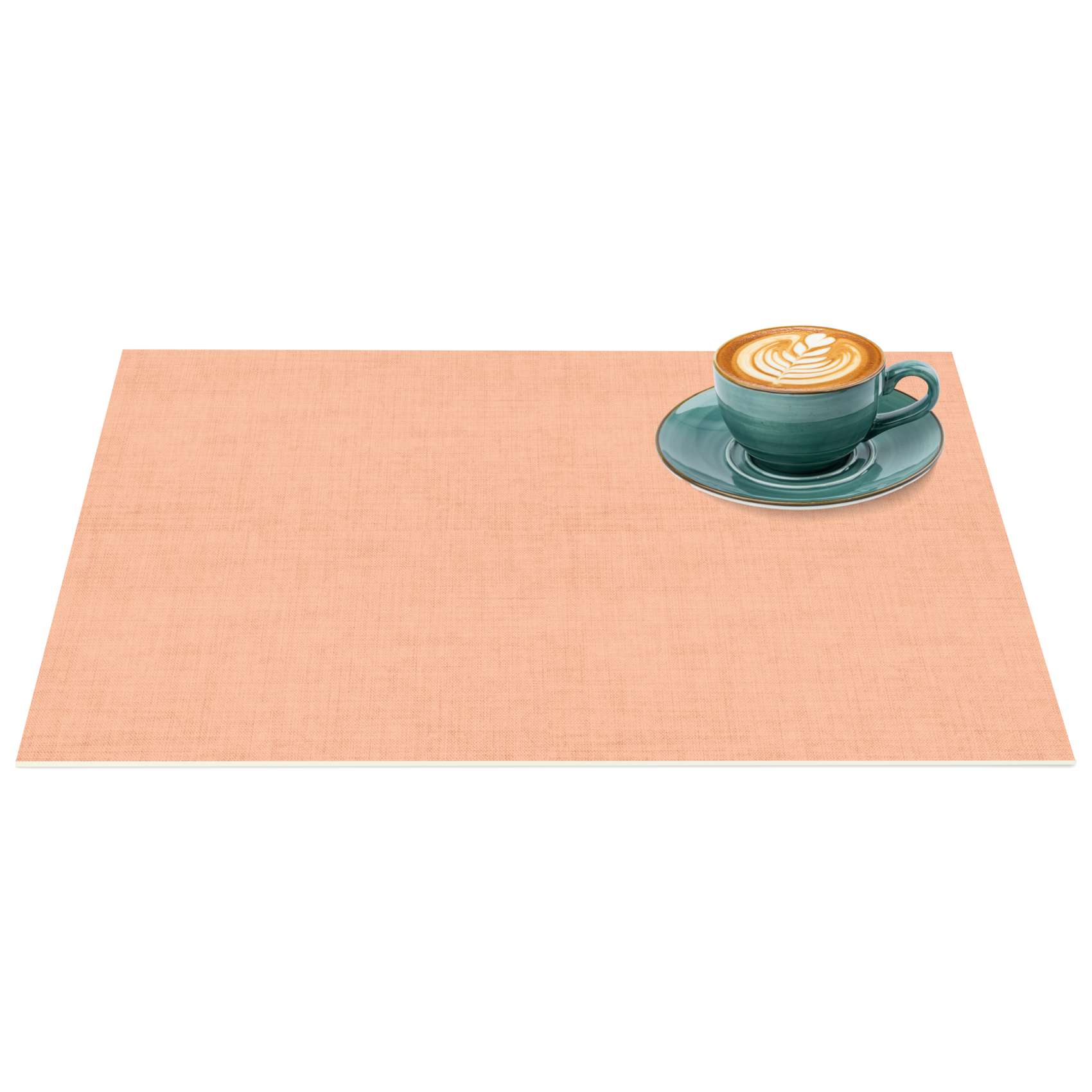 Platzsets Tischset Platzdeckchen abwaschbar Tischuntersetzer PVC hitzebeständig Uni Leinen peach 35x50cm Platzsets Tischset Platzdeckchen abwaschbar Tischuntersetzer PVC hitzebeständig Uni Leinen peach 35x50cm von Anro
