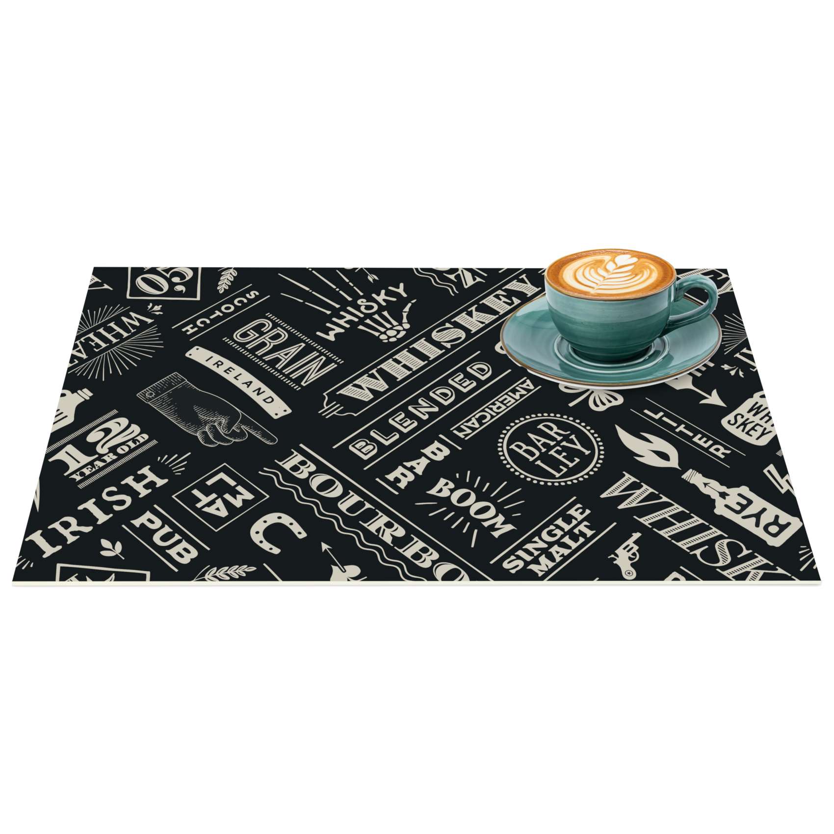 Platzsets Tischset Platzdeckchen abwaschbar Tischuntersetzer PVC hitzebeständig Whisky Anthrazit 35x50cm Platzsets Tischset Platzdeckchen abwaschbar Tischuntersetzer PVC hitzebeständig Whisky Anthrazit 35x50cm von Anro