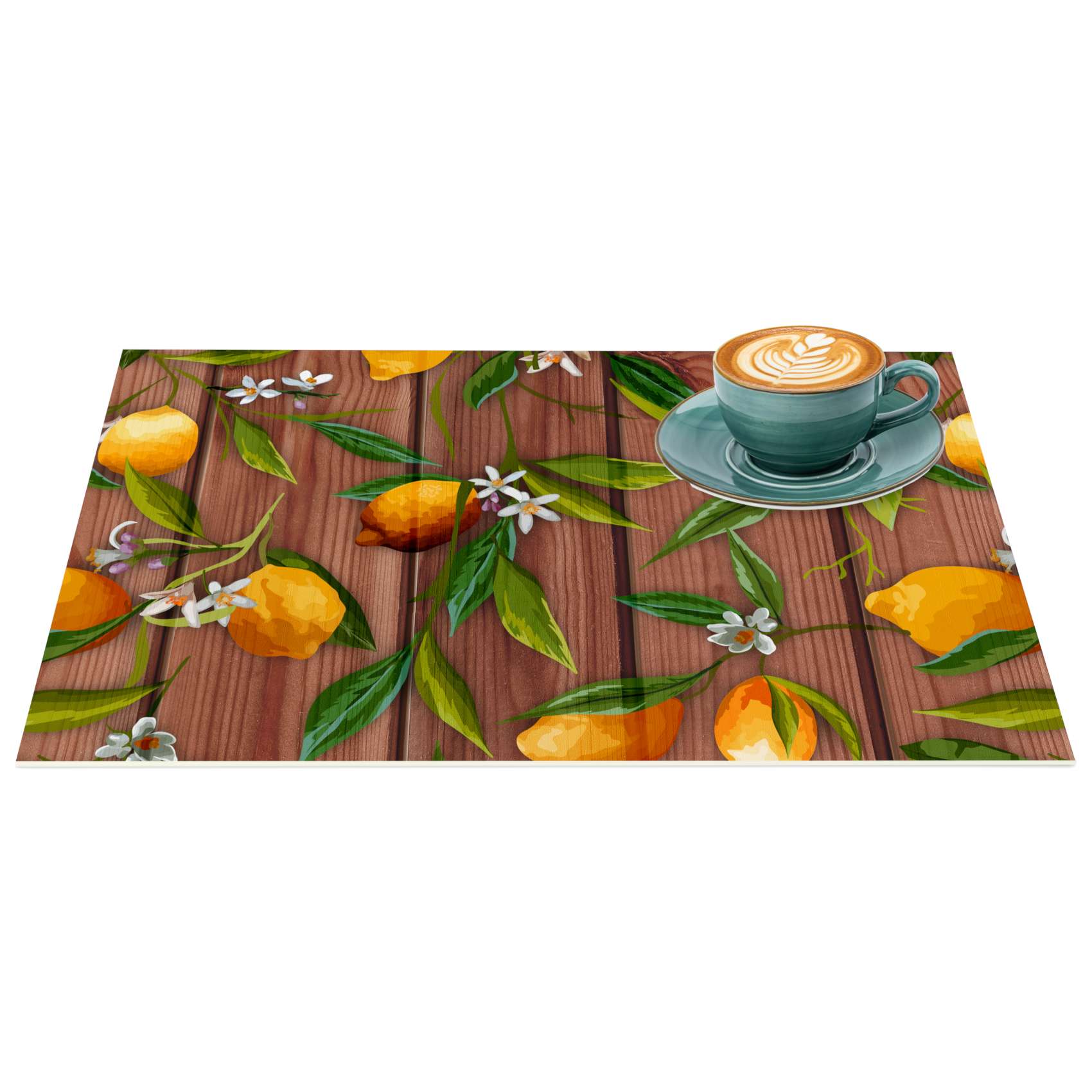 Platzsets Tischset Platzdeckchen abwaschbar Tischuntersetzer PVC hitzebeständig Zitrone Braun Grau 35x50cm Platzsets Tischset Platzdeckchen abwaschbar Tischuntersetzer PVC hitzebeständig Zitrone Braun Grau 35x50cm von Anro