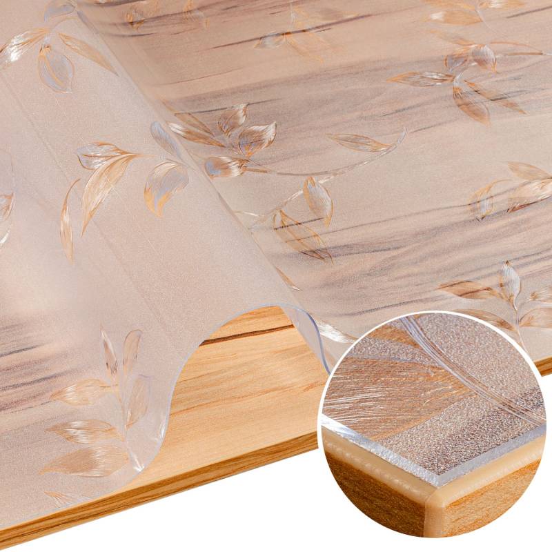 Tischfolie transparente Tischdecke durchsichtig Tischschutzfolie Tischschutz 1,5mm bedruckt Folie mit Motiv B-Ware 90cm 100cm von Anro
