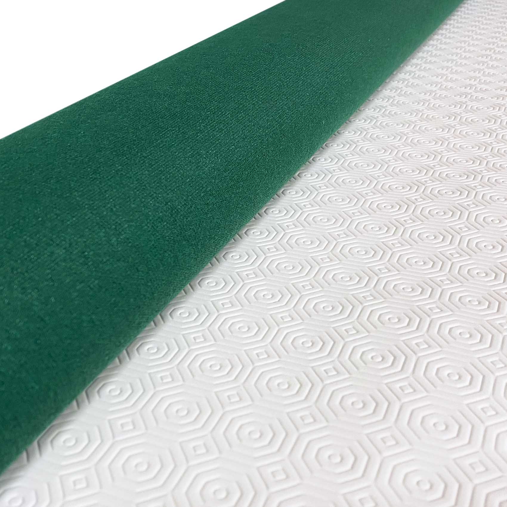 Tischschoner Tischpolster Molton Tischdeckenunterlage rutschfest 2mm Gemustert Weiß PVC Polyester Rücken 100x140cm Grün Tischschoner Tischpolster Molton Tischdeckenunterlage rutschfest 2mm Gemustert Weiß PVC Polyester Rücken 100x140cm Grün von Anro